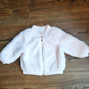 Baby Girls' Fur Bomber Jacket - Cat & Jack Pink sz 12 months